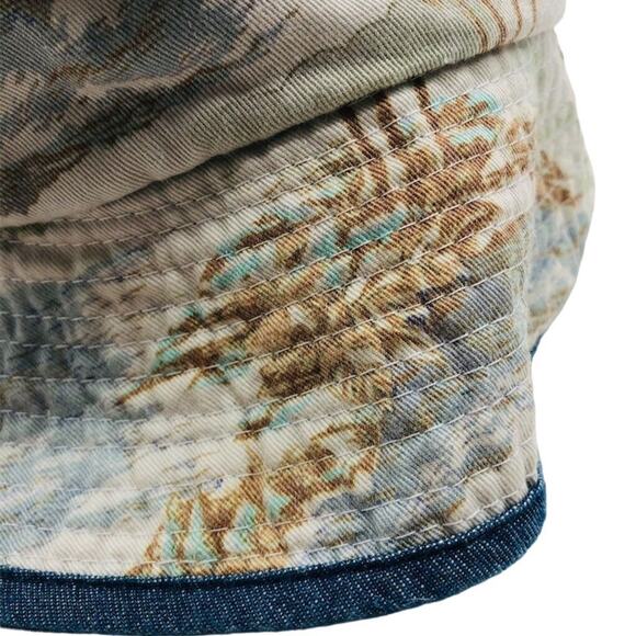 VTG Rip Curl Unisex Bucket Hat Palm Tree Beach Summer Hawaiian Sz Small Soft - Picture 4 of 8